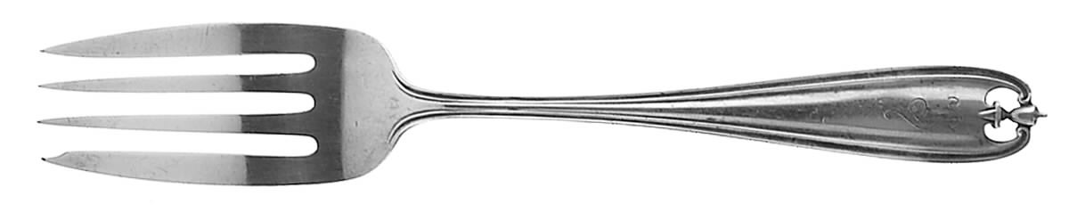 Carrollton (Sterling, 1914) Small Solid Cold Meat Serving Fork by Watson-1