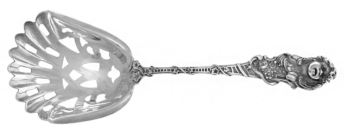 Cherub (Sterling, 1895) Almond Scoop Solid Piece by Watson-1