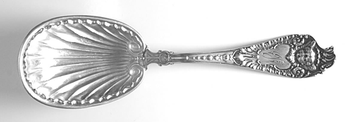 Cherub (Sterling, 1895) Monogram Sugar Shell Spoon by Watson-1