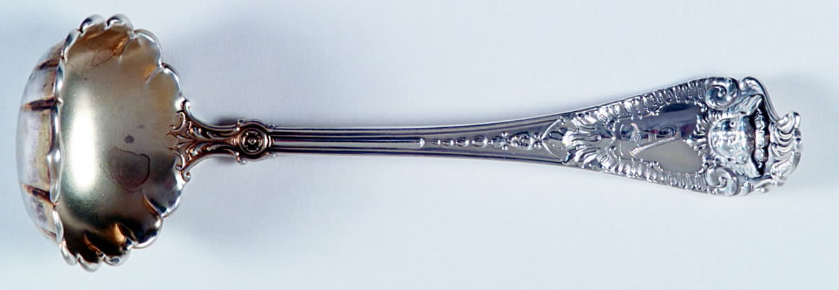 Cherub (Sterling, 1895) Solid Piece Cream Ladle by Watson-1
