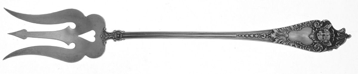 Cherub (Sterling, 1895) Large Lettuce Serving Fork by Watson-1