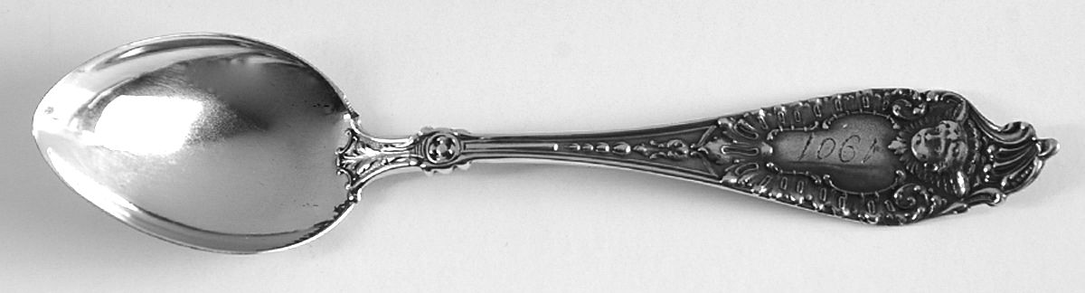 Cherub (Sterling, 1895) Monogram Demitasse Spoon by Watson-1