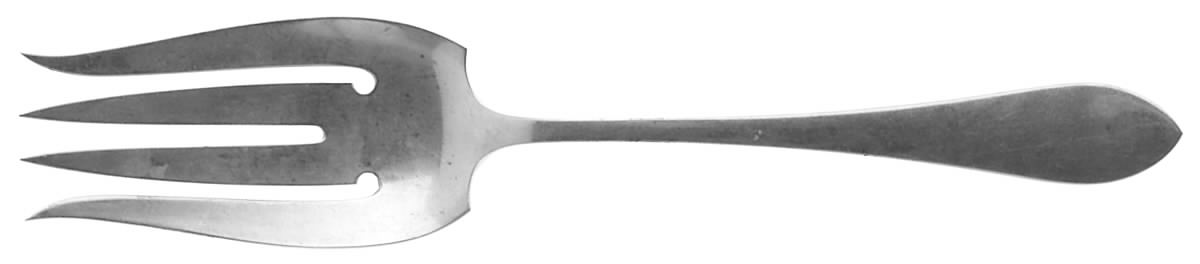 Colonial Antique (Sterling, 1922) Medium Solid Cold Meat Serving Fork by Watson-1