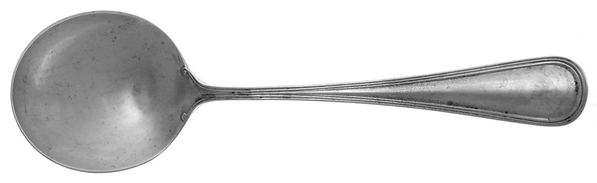 Commonwealth (Sterling, 1908) Round Bowl Soup Spoon (Gumbo) by Watson-1