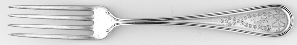 Commonwealth-Engraved (Sterlng, 1908) Monogram Fork by Watson-1