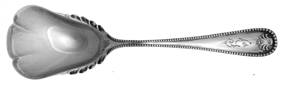Dorchester (Stlng, 1905) Monogram Sugar Shell Spoon by Watson-1
