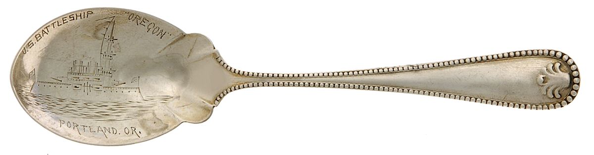 Dorchester (Stlng, 1905) Souvenir Sugar Spoon by Watson-1