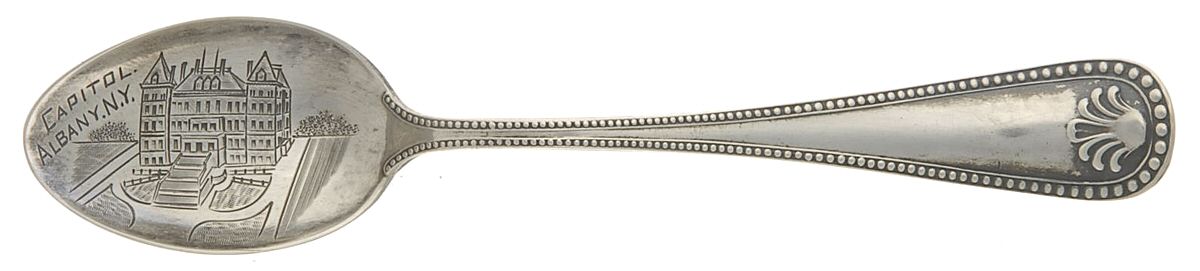 Dorchester (Stlng, 1905) Souvenir Spoon (Five O'Clock) by Watson-1