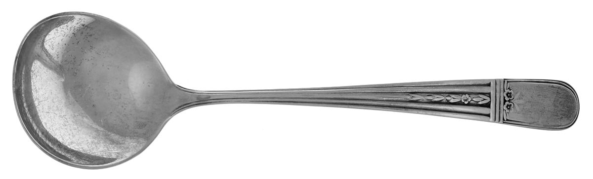 Dorian Rose (Sterling, 1937) Large Gravy Ladle, Solid Piece by Watson-1