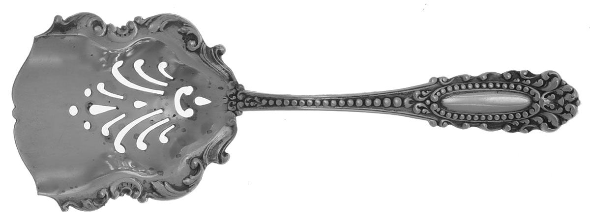 Eugenie (Sterling, 1895) Solid Bon Bon Spoon with Pierced Bowl by Watson-1