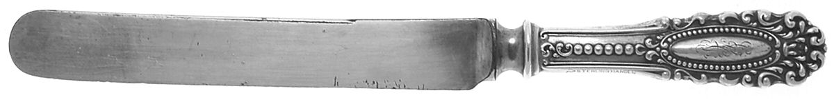 Eugenie (Sterling, 1895) Monogram Breakfast Knife-Silverplt Blade by Watson-1