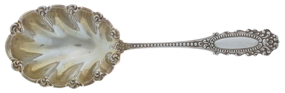 Eugenie (Sterling, 1895) Large Solid Berry/Casserole Spoon by Watson-1