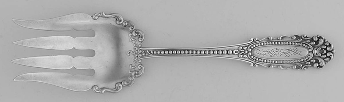 Eugenie (Sterling, 1895) Solid Salad Serving Fork by Watson-1