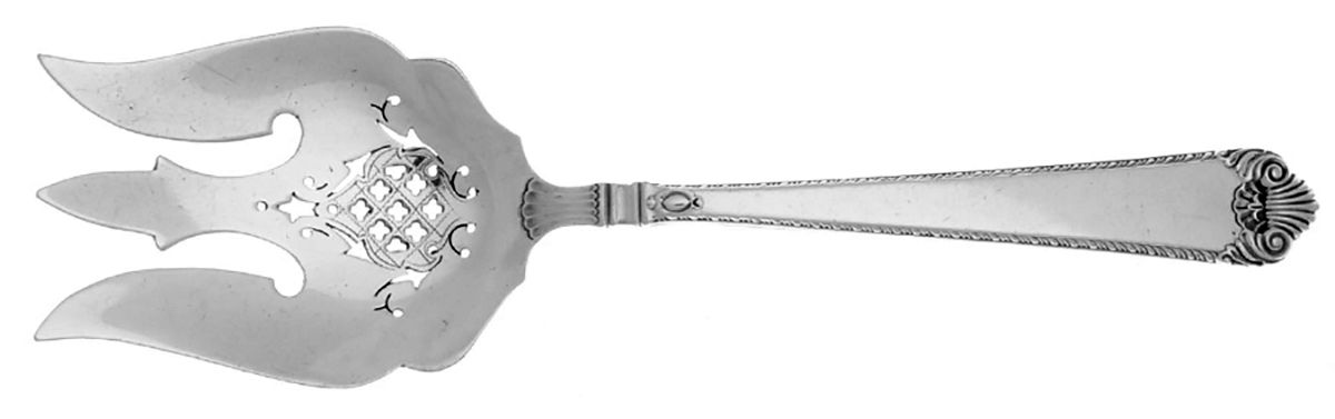 George II (Sterling, 1937) Solid Salad Serving Fork by Watson-1