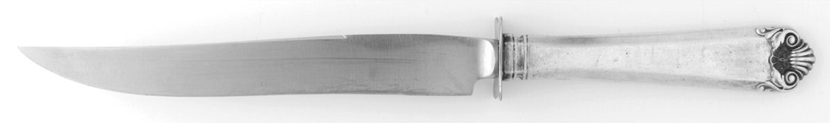 George II (Sterling, 1937, Monograms) Small Steak Carving Knife with Stainless Blade by Watson-1