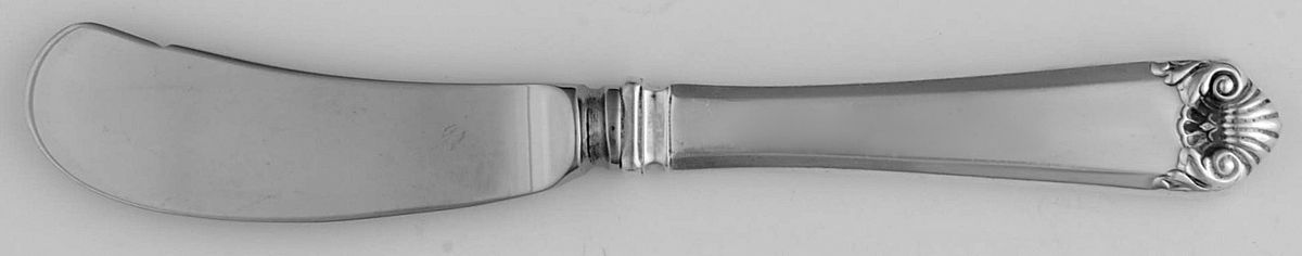 George II (Sterling, 1937) Butter Spreader Hollow Hdl-Paddle/Stainless Blade by Watson-1