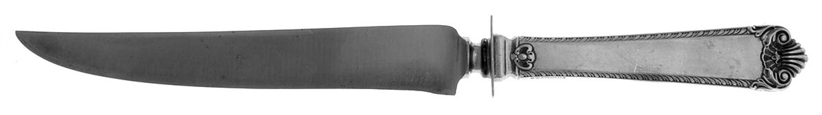 George II Rex-Handchsd (Sterling, 1936) Small Carving Knife W/Sterling Guard by Watson-1