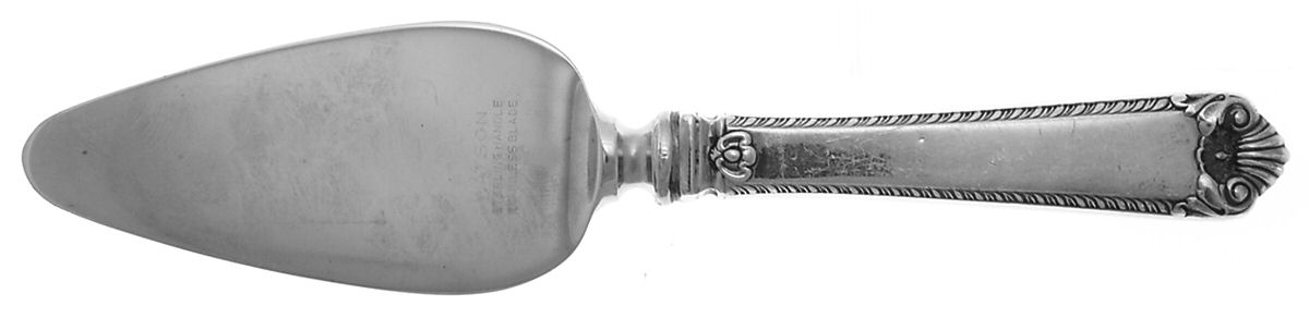 George II Rex-Handchsd (Sterling, 1936) Cheese Server with Stainless Blade by Watson-1