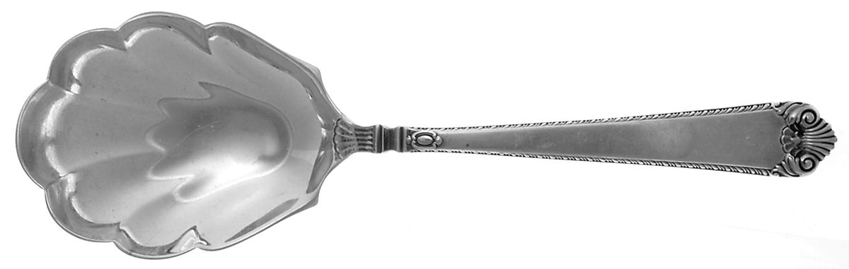 George II Rex-Handchsd (Sterling, 1936) Solid Salad Serving Spoon by Watson-1