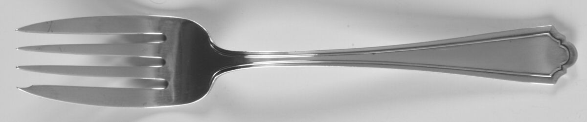 John Alden (Sterling, 1911) Small Solid Cold Meat Serving Fork by Watson-1