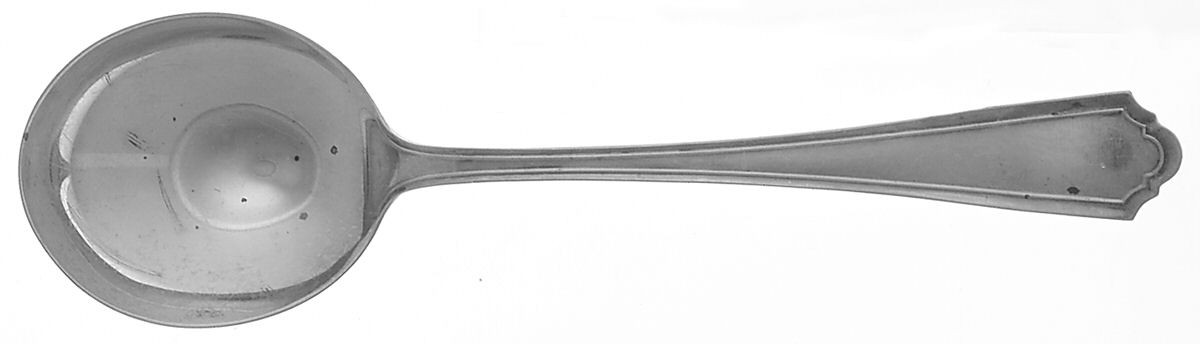 John Alden (Sterling, 1911) Round Bowl Soup Spoon (Gumbo) by Watson-1