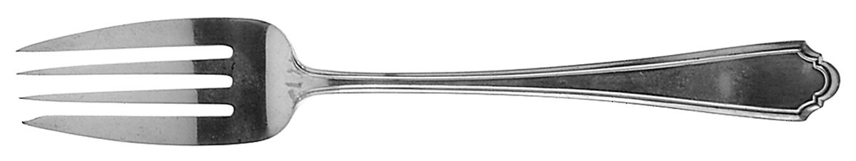 John Alden (Sterling, 1911) Large Solid Cold Meat Serving Fork by Watson-1