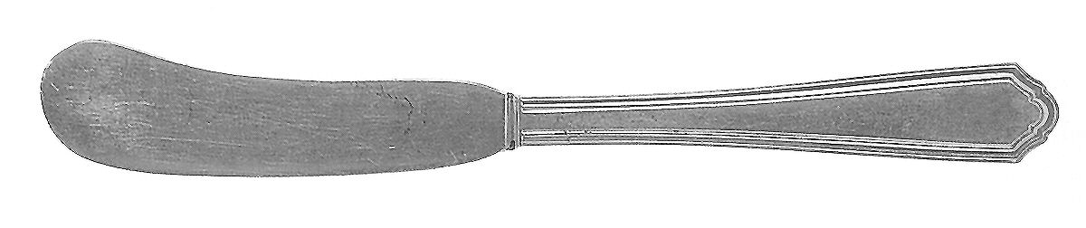 John Alden (Sterling, 1911) Flat Handle Butter Spreader by Watson-1