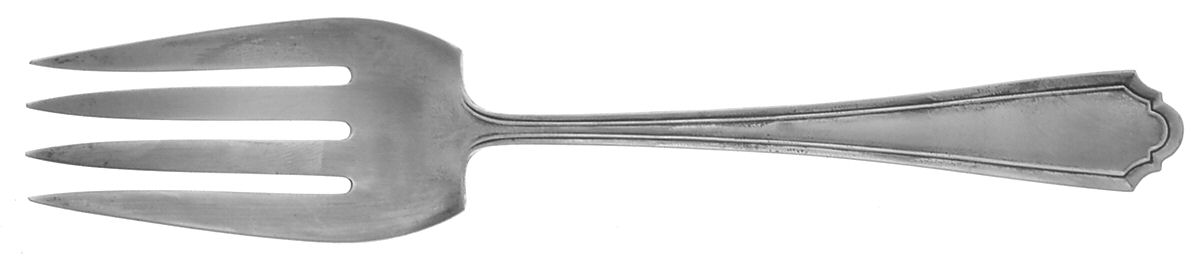 John Alden (Sterling, 1911, Monograms) Solid Salad Serving Fork by Watson-1