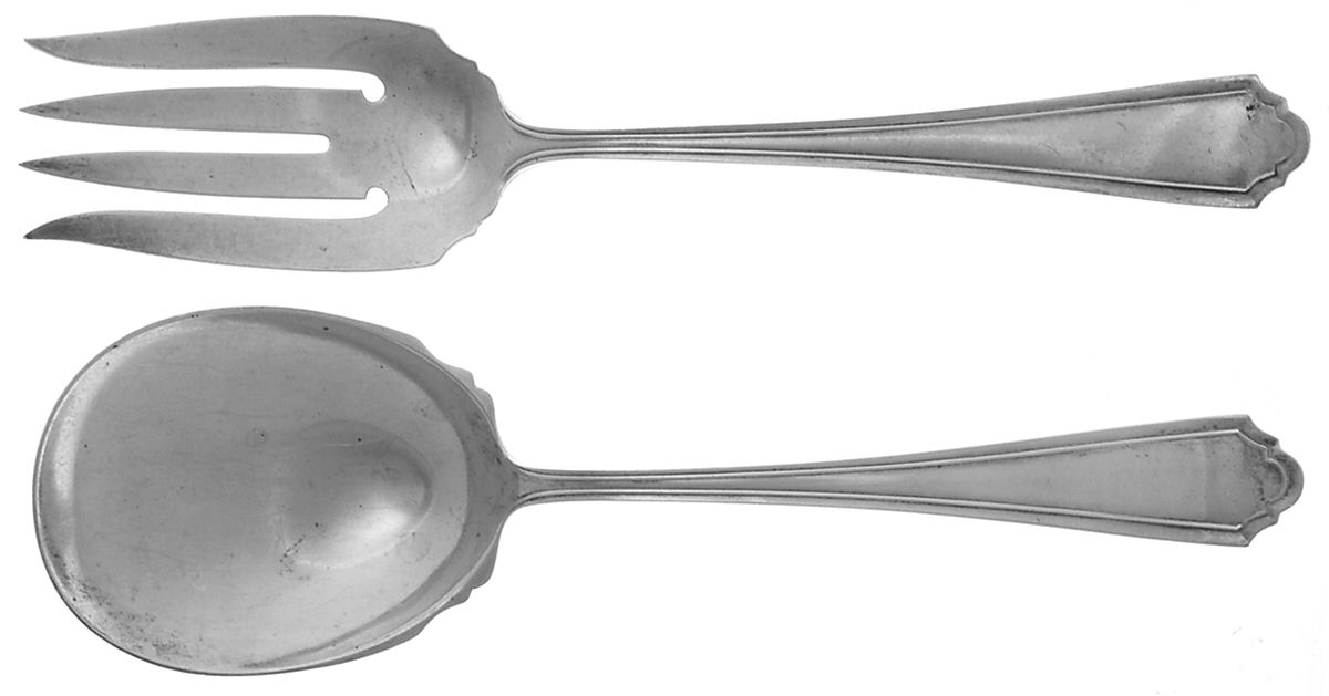 John Alden (Sterling, 1911) (2 Pc) Solid Salad Set by Watson-1