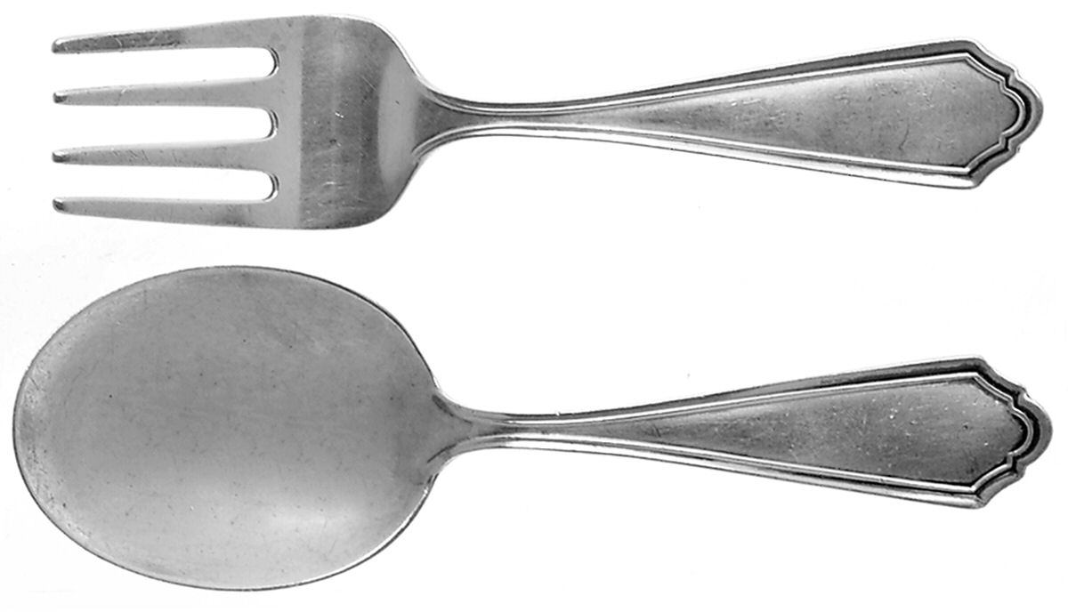 John Alden (Sterling, 1911) Small 2 Piece Baby Set (Fork, Spoon) by Watson-1