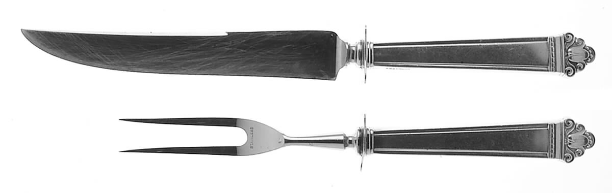 Juliana (Sterling, 1938) Small Stainless Blade 2-Piece Steak Carving Set by Watson-1