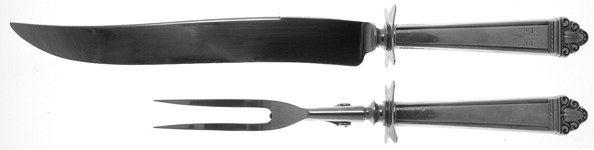 Juliana (Sterling, 1938) Large 2-Piece Roast Carving Set w/ Stainless Blade by Watson-1
