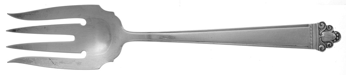 Juliana (Sterling, 1938) Large Solid Cold Meat Serving Fork by Watson-1