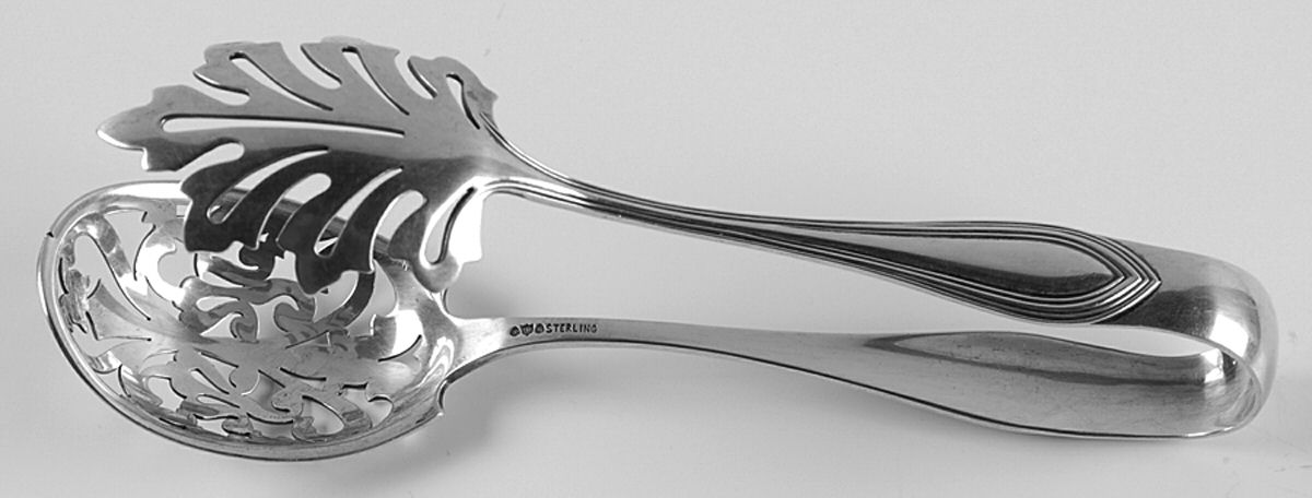King Philip (Sterling, 1904) Large Ice Serving Tongs by Watson-1
