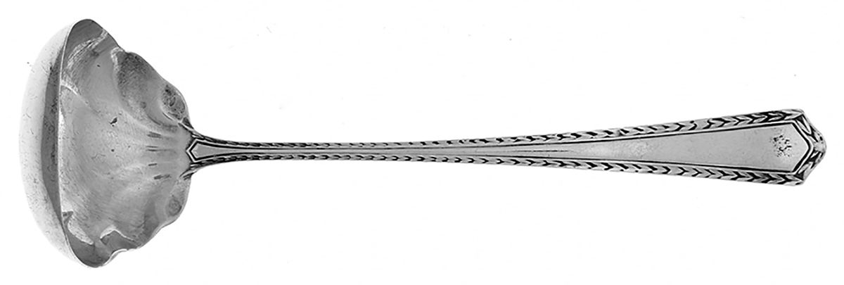Laurel (Sterling, 1917) Solid Piece Cream Ladle by Watson-1