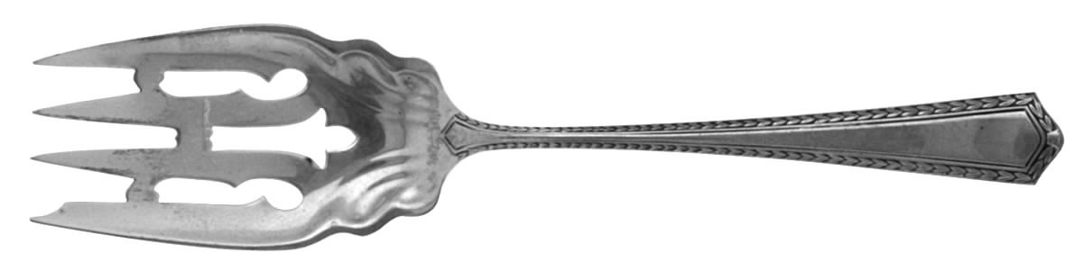 Laurel (Sterling, 1917) Small Solid Cold Meat Serving Fork by Watson-1