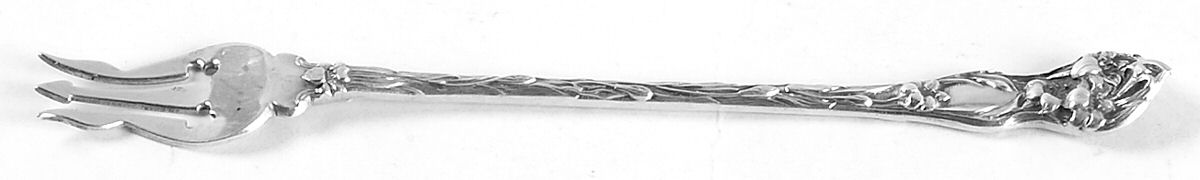 Lily (Sterling, 1902, No Monograms) Oyster Fork by Watson-1