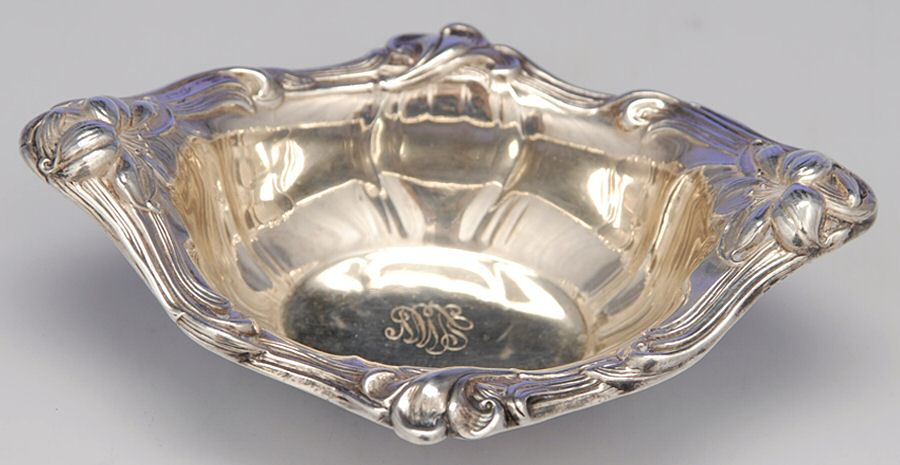 Lily (Sterling, 1902, No Monograms) Nut Dish by Watson-1