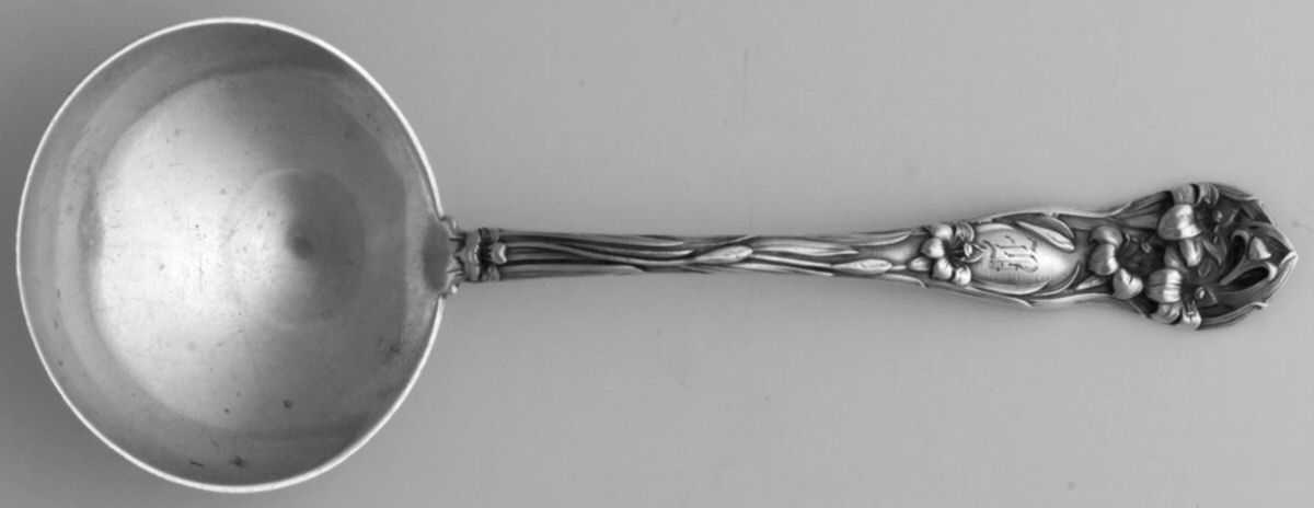 Lily (Sterling, 1902, No Monograms) Round Bowl Soup Spoon (Bouillon) by Watson-1