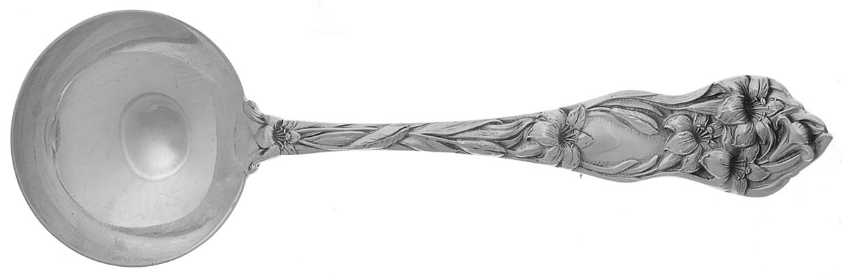 Lily (Sterling, 1902, No Monograms) Large Round Bowl Soup Spoon (Bouillon) by Watson-1