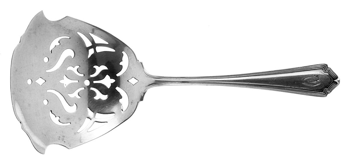 Marlborough (Sterling, 1918) Solid Bon Bon Spoon with Pierced Bowl by Watson-1