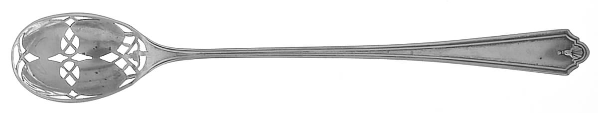 Martha Washington (Sterling, 1912) Pierced Bowl Long Handle Olive Spoon by Watson-1