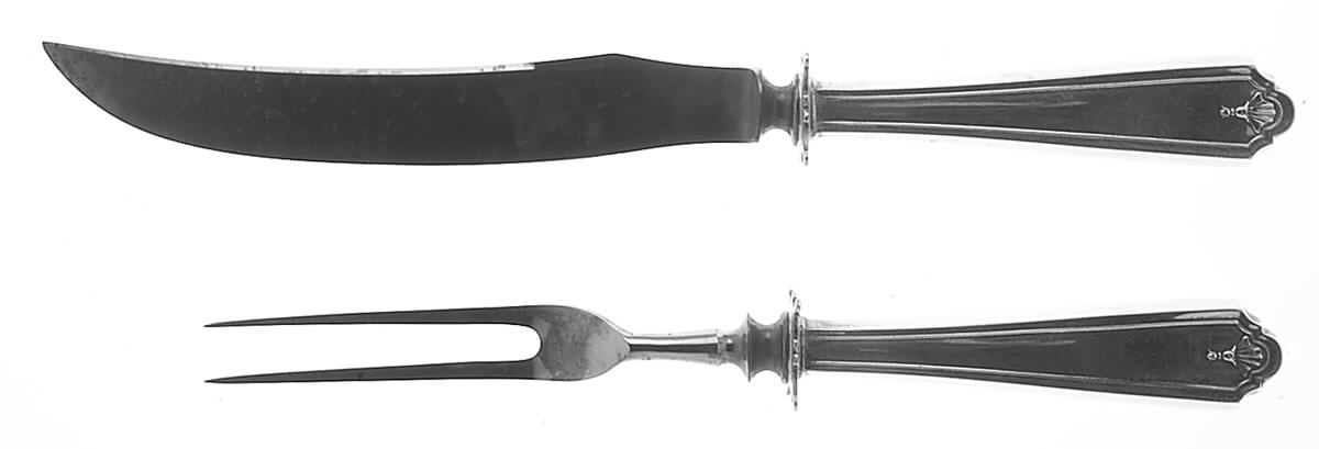Martha Washington (Sterling, 1912) Small Stainless Blade 2-Piece Steak Carving Set by Watson-1
