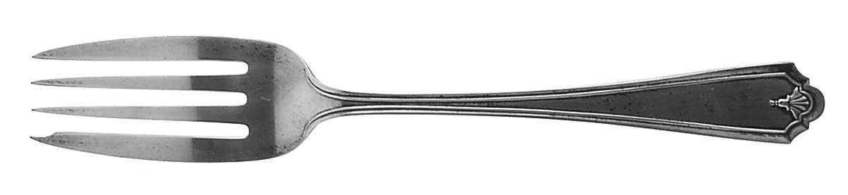 Martha Washington (Sterling, 1912) Small Solid Cold Meat Serving Fork by Watson-1