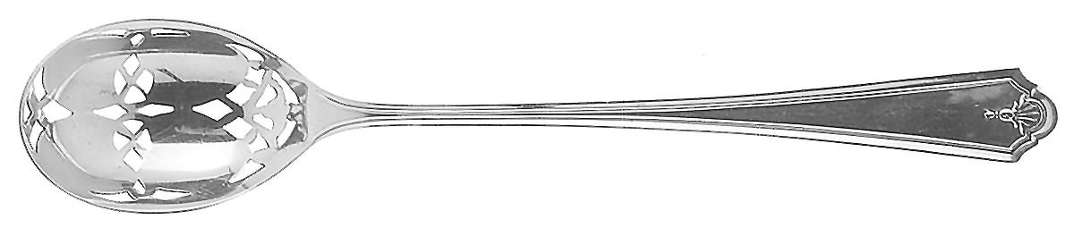 Martha Washington (Sterling, 1912) Pierced Bowl Short Handle Olive Spoon by Watson-1