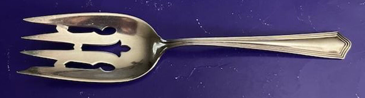 Mayflower (Sterling, 1914) Small Solid Cold Meat Serving Fork by Watson-1