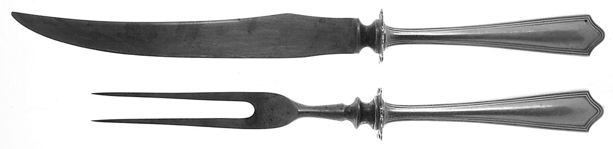 Mayflower (Sterling, 1914) Small Stainless Blade 2-Piece Steak Carving Set by Watson-1