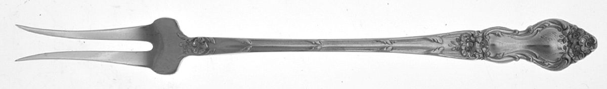 Meadow Rose (Sterling, 1907, No Monos) Two-Tine Butter Pick by Wallace Silver-1