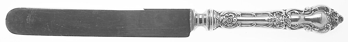 Meadow Rose (Sterling, 1907, No Monos) Old French Hollow Knife with Bolster by Wallace Silver-1