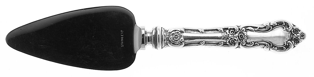 Meadow Rose (Sterling, 1907, No Monos) Cheese Server with Stainless Blade by Wallace Silver-1